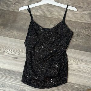 Black Sequin Size Small Limited Tank